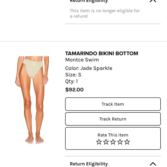 Montce Swim 3 Piece:Tori top, sarong, tamarindo bottom size small jade sparkle